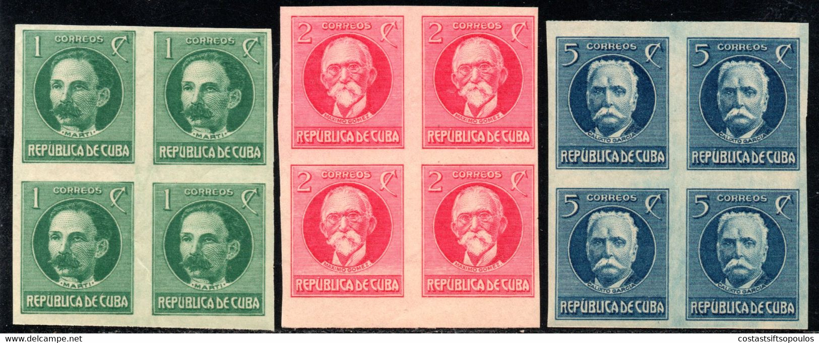 263.CUBA.1926 SC.280-282 MNH BLOCKS OF 4. - Neufs