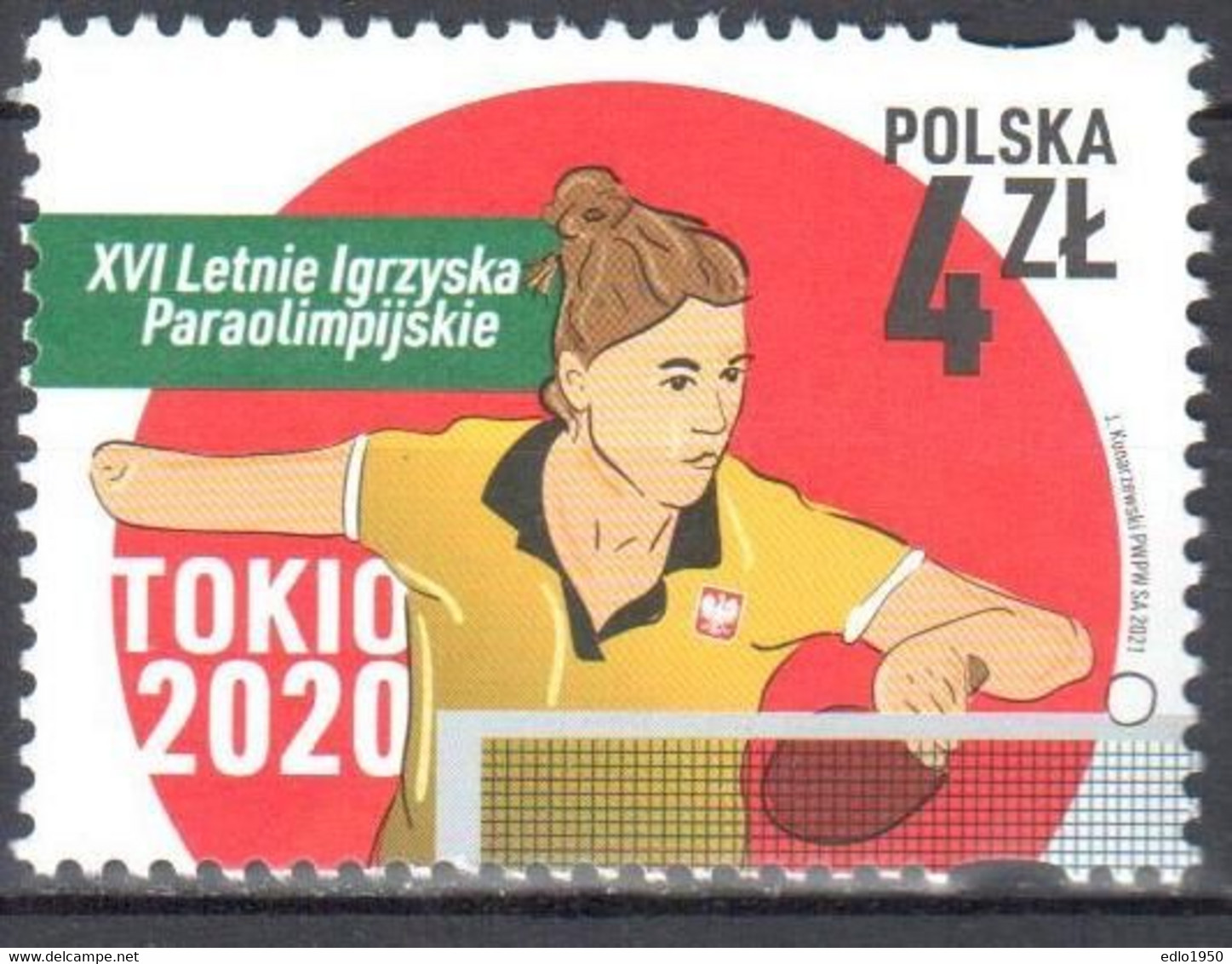 Poland 2021 -  Paralympic Games 2020 - Tokyo - Mi.5314- MNH(**) - Nuovi