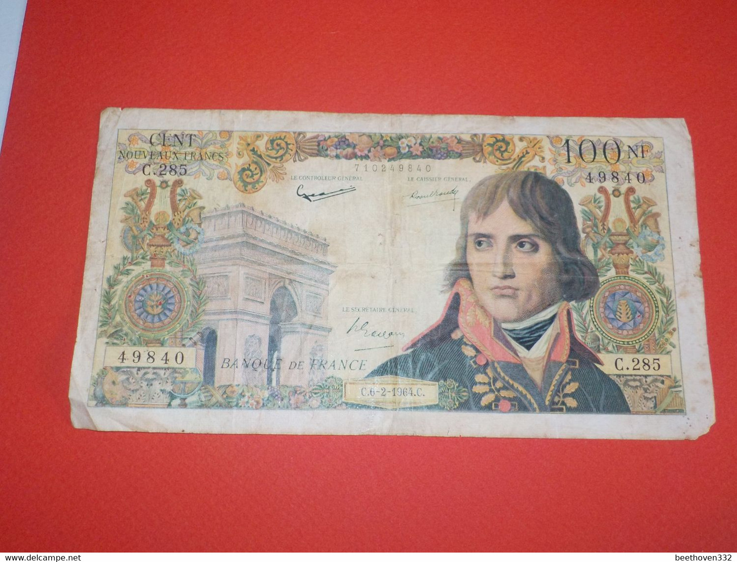 Billet 100 Francs - 100 NF 1959-1964 ''Bonaparte''