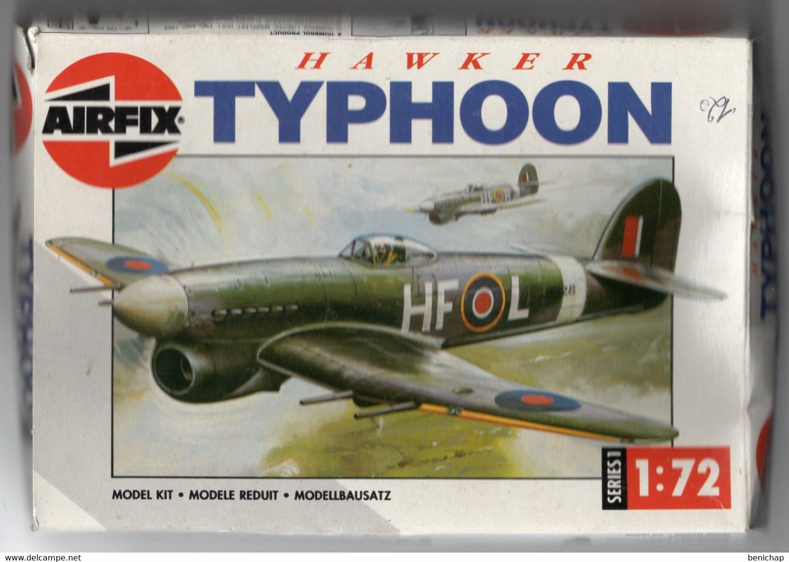 AIRFIX - HAWKER TYPHON 1B - 183 SQN. RAF, 1943 - SERIE 1 - 1:72. - Avions