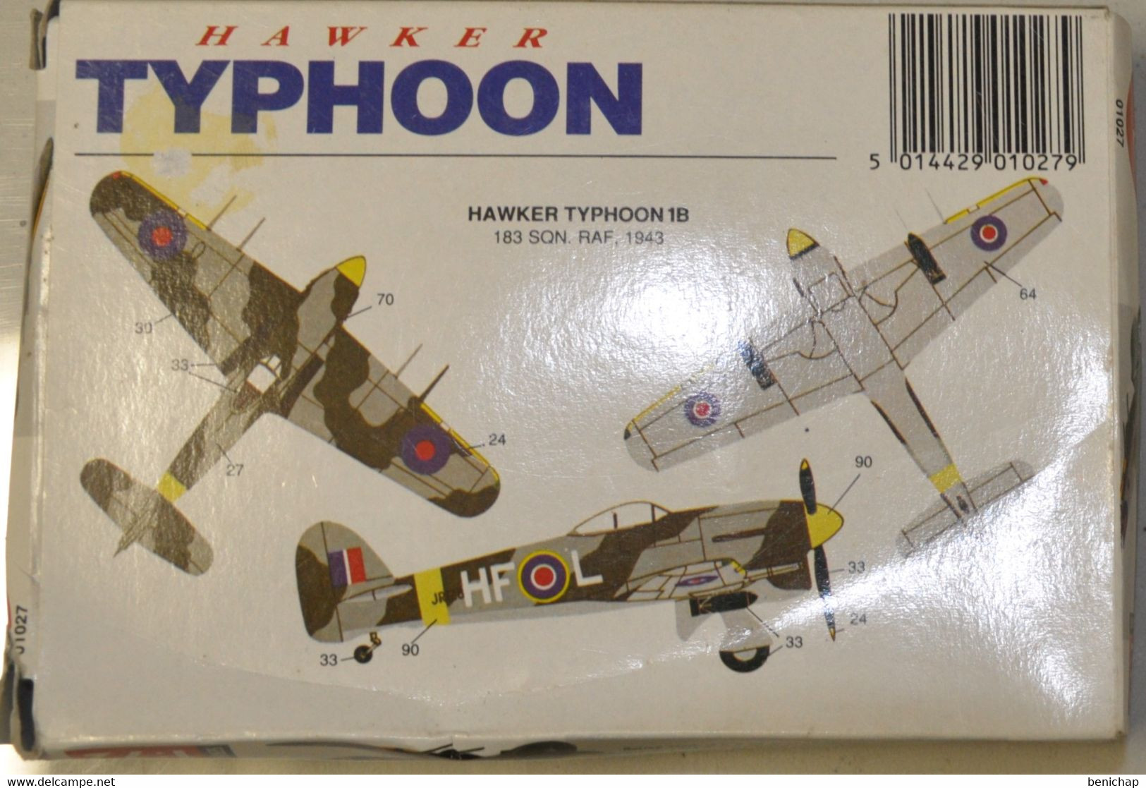 AIRFIX - HAWKER TYPHON 1B - 183 SQN. RAF, 1943 - SERIE 1 - 1:72. - Vliegtuigen