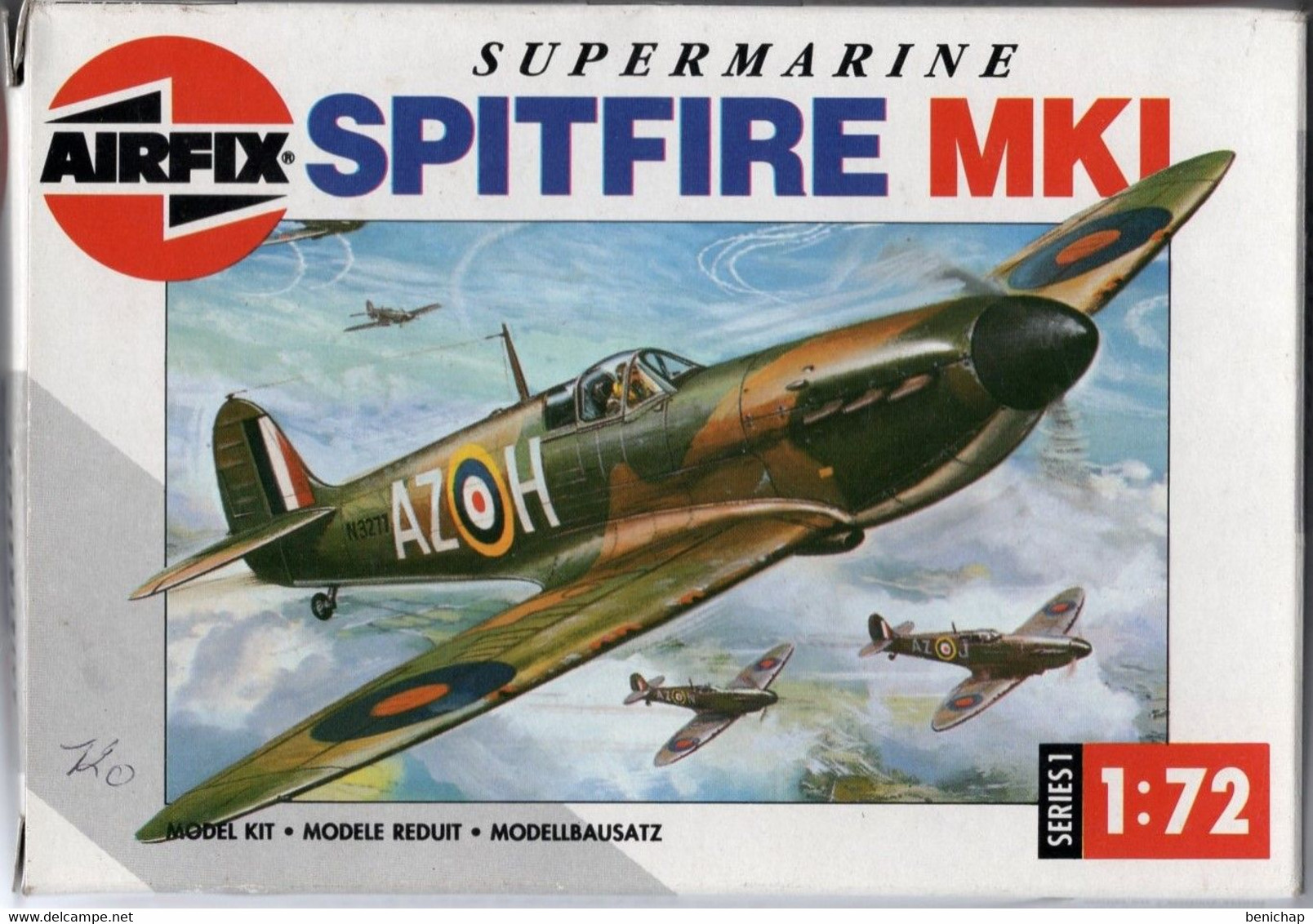 AIRFIX - SPITFIRE MK1 - SUPERMARINE - SERIE 1 - 1:72. - Avions