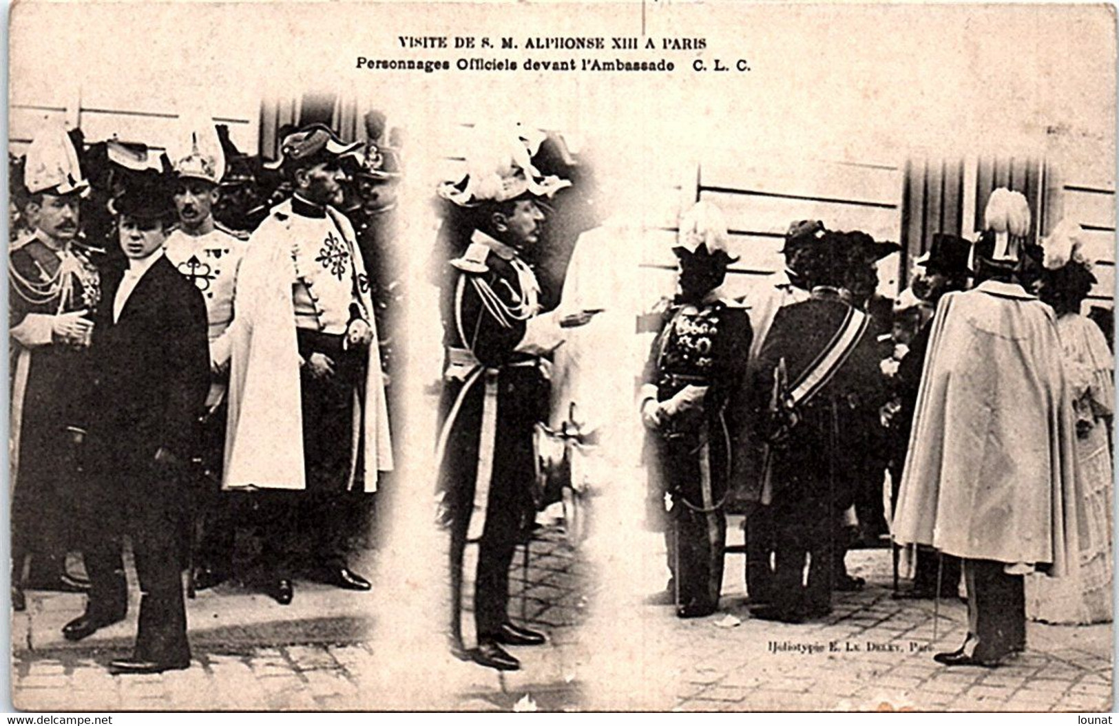 Paris - Politique Visite De S.M. Alphonse XIII à Paris - Personnages Officiels Devant L'ambassade - Events