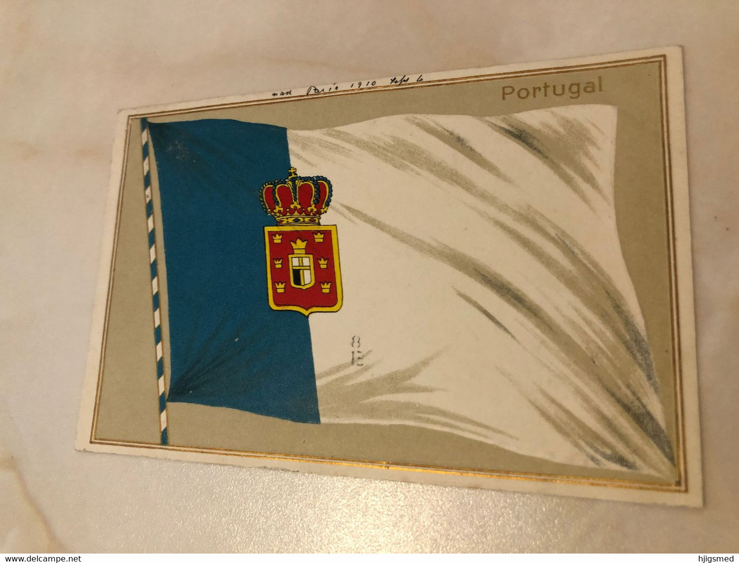 Portugal Flag Embossed Litho Symbol 13828 Postkarte Post Card POSTCARD - Non Classés