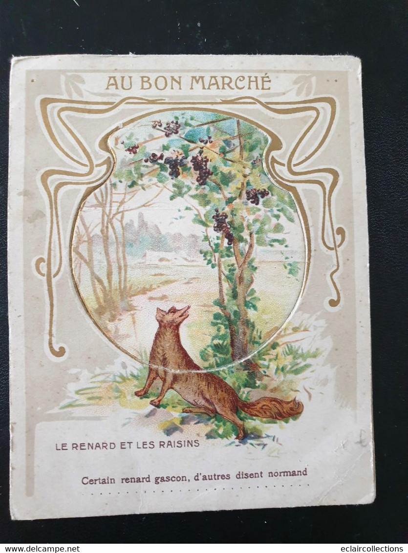 Image  Système A Dépliant   Au Bon Marché  J De La Fontaine . Le Renard Et Les Raisins   (voir Scan) - Other & Unclassified