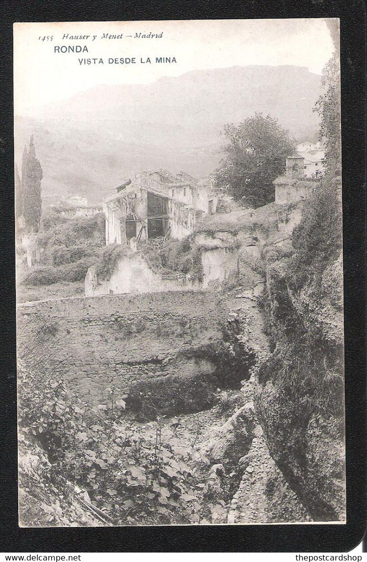 Spain MALAGA - RONDA - Vista Desde La Mina - Hauser Y Menet Madrid No.1455 - Málaga