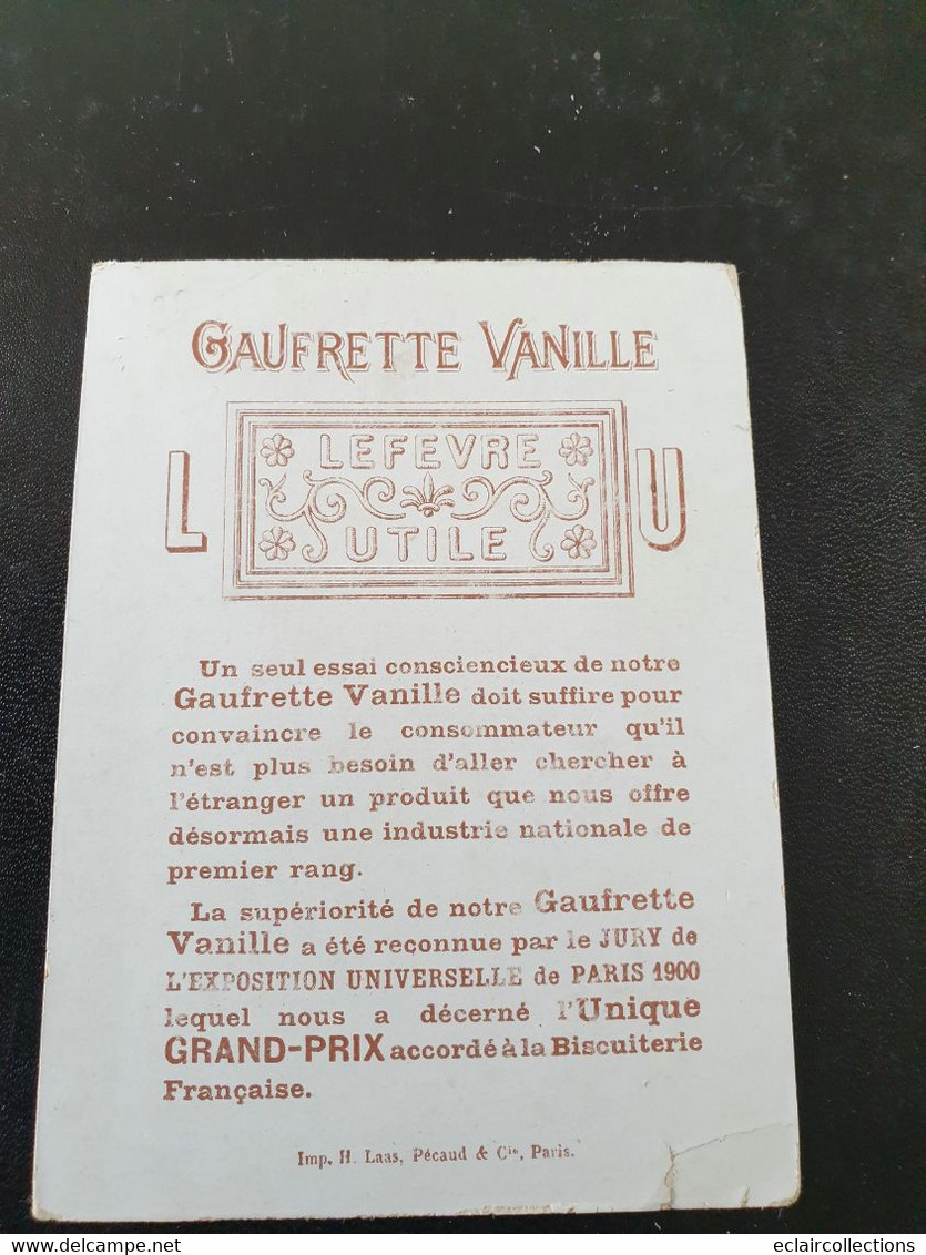 Image  Chromo Lefèvre-Utile     Gaufrette  Vanille   Liseron Jeune Fille        (voir Scan) - Autres & Non Classés