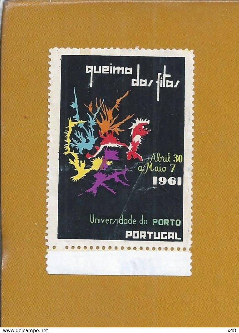 Vinheta Da Queima Das Fitas Da Universidade Do Porto De 1961. Vignette Of Queima Das Fitas Of The University Of Porto, 1 - Local Post Stamps