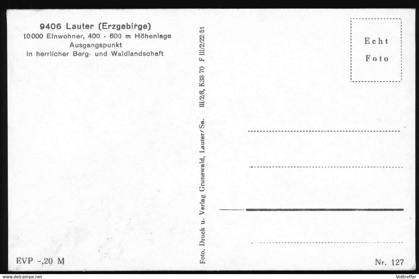 DDR AK 1951 Gaststätte Waldhaus Lauter Bernsbach Erzgebirge - Bernsbach