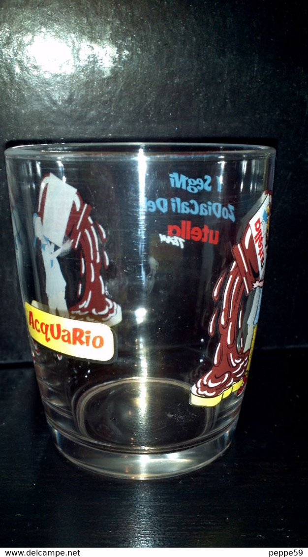 Bicchiere O Bicchieri Nutella Kinder Ferrero - Segni Zodiacali - Acquario  ( Glasses - Verres - Vasos - Glaser ) - Nutella