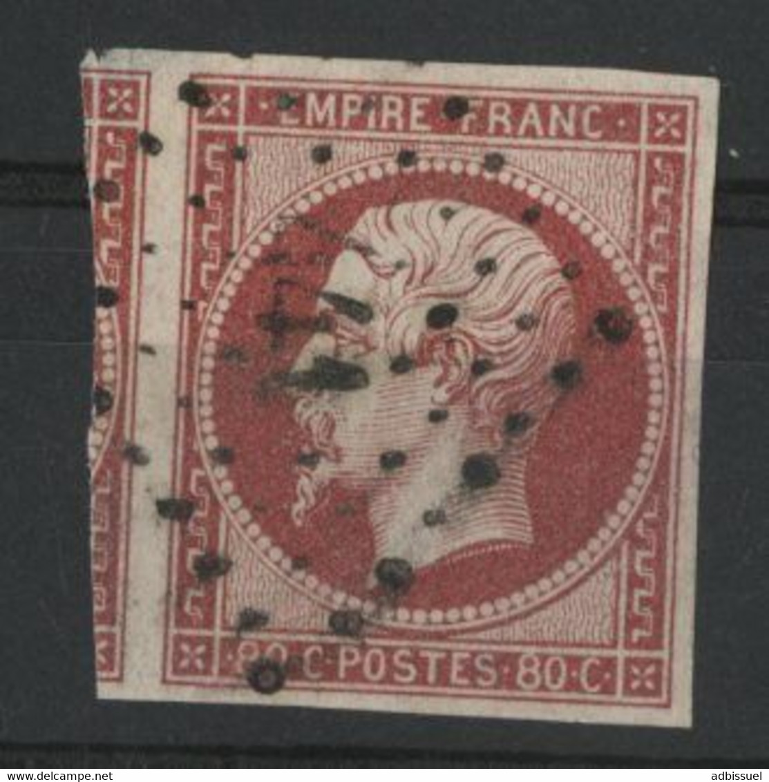 N° 17 B 80 Ct Rose Cote 60 € Avec Filet Voisin, Obl. Pc "441" (voir Description). - 1853-1860 Napoléon III