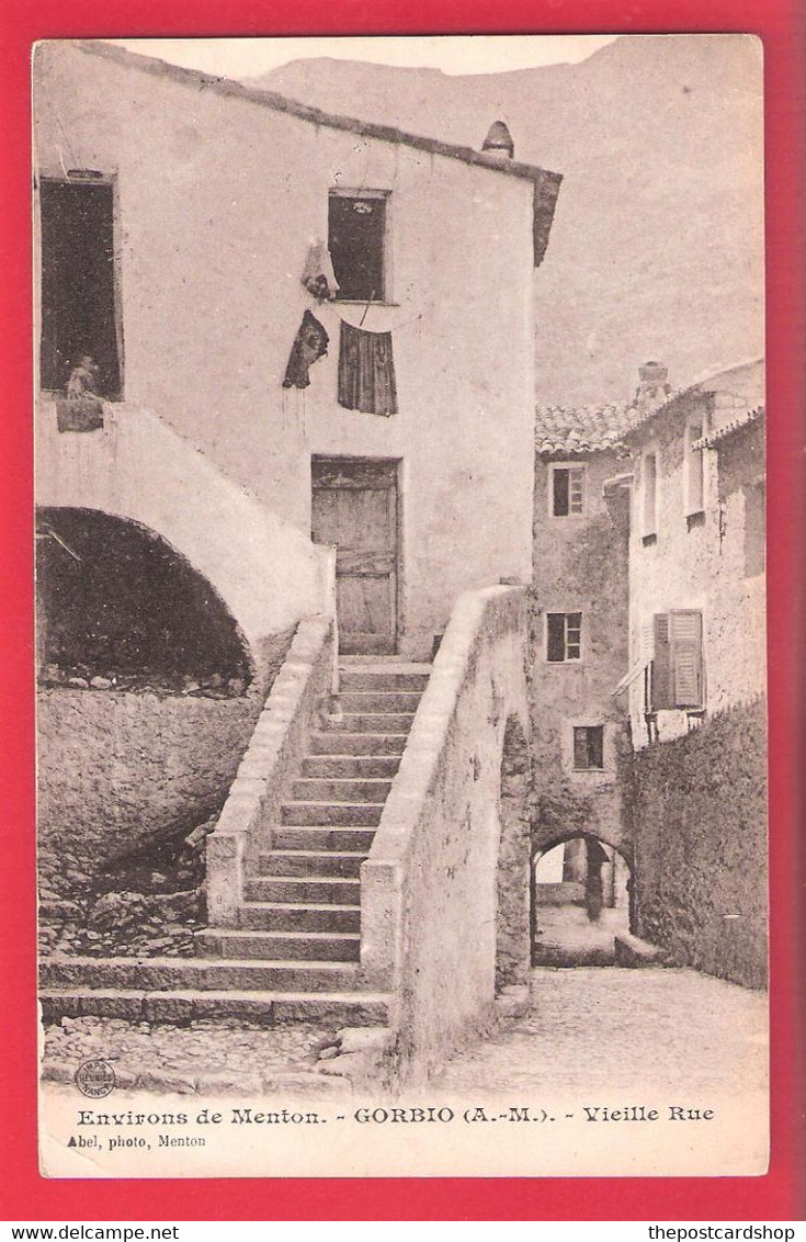 CPA 06 FRANCE ENVIRONS DE MENTON GORBIO Vieille Rue ALPES MARITIMES ABEL PHOTO - Autres & Non Classés