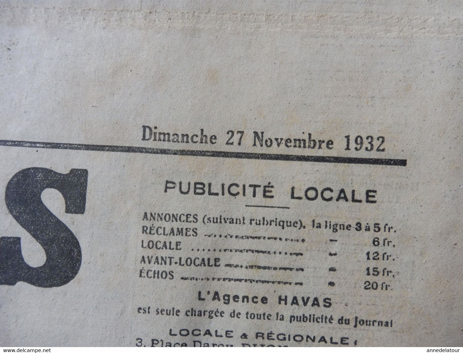 1932  LE PROGRES : L'avion "Nungesser-et-Coli ; La Crise Allemande  ; Etc - Testi Generali