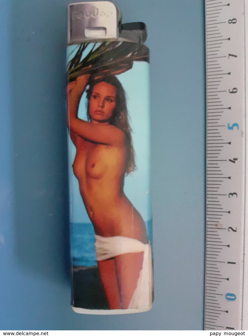 Briquet Publicitaire Usagé - Feudor - Femme Topless - Autres & Non Classés