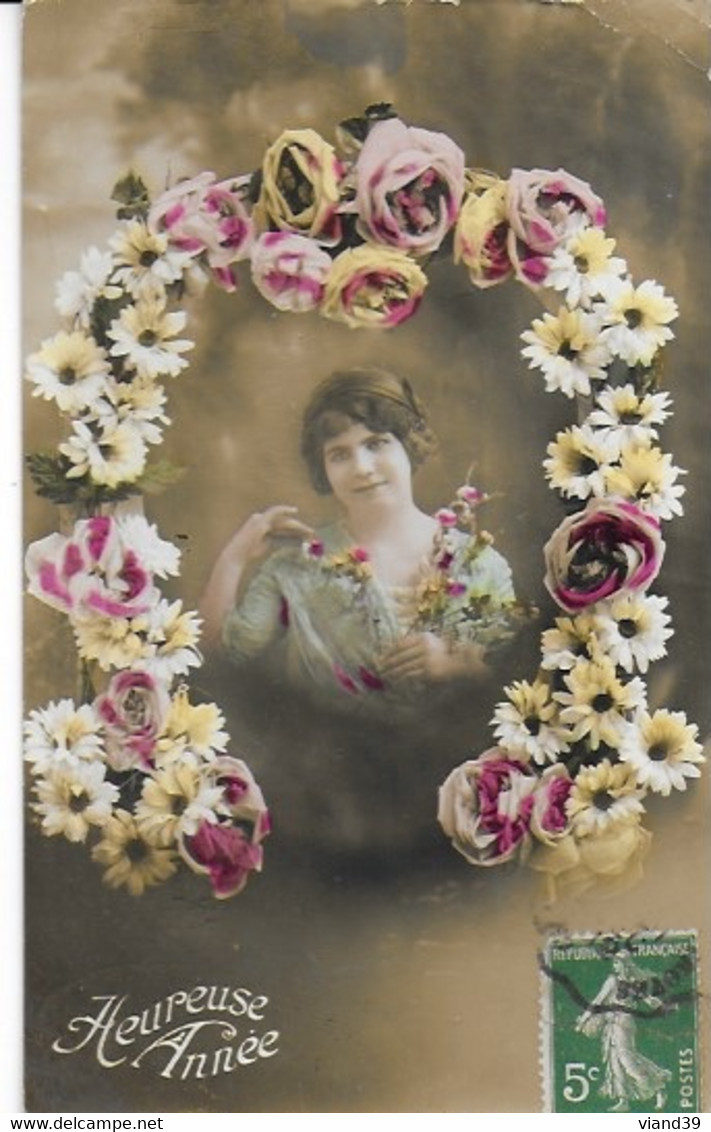 Bonne Année - Lot De 12 CPA - Thème : Femmes - Cartes Des Années 1900 à 1920 - Colecciones Y Lotes