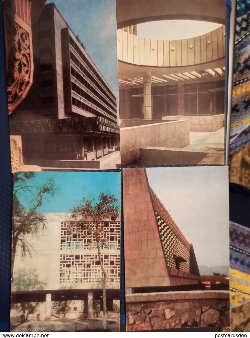 Russian Asia. Ashgabat / Ashkhabad. Soviet Architecture, Big Lot - 9 Postcards - 1970s - Turkmenistan