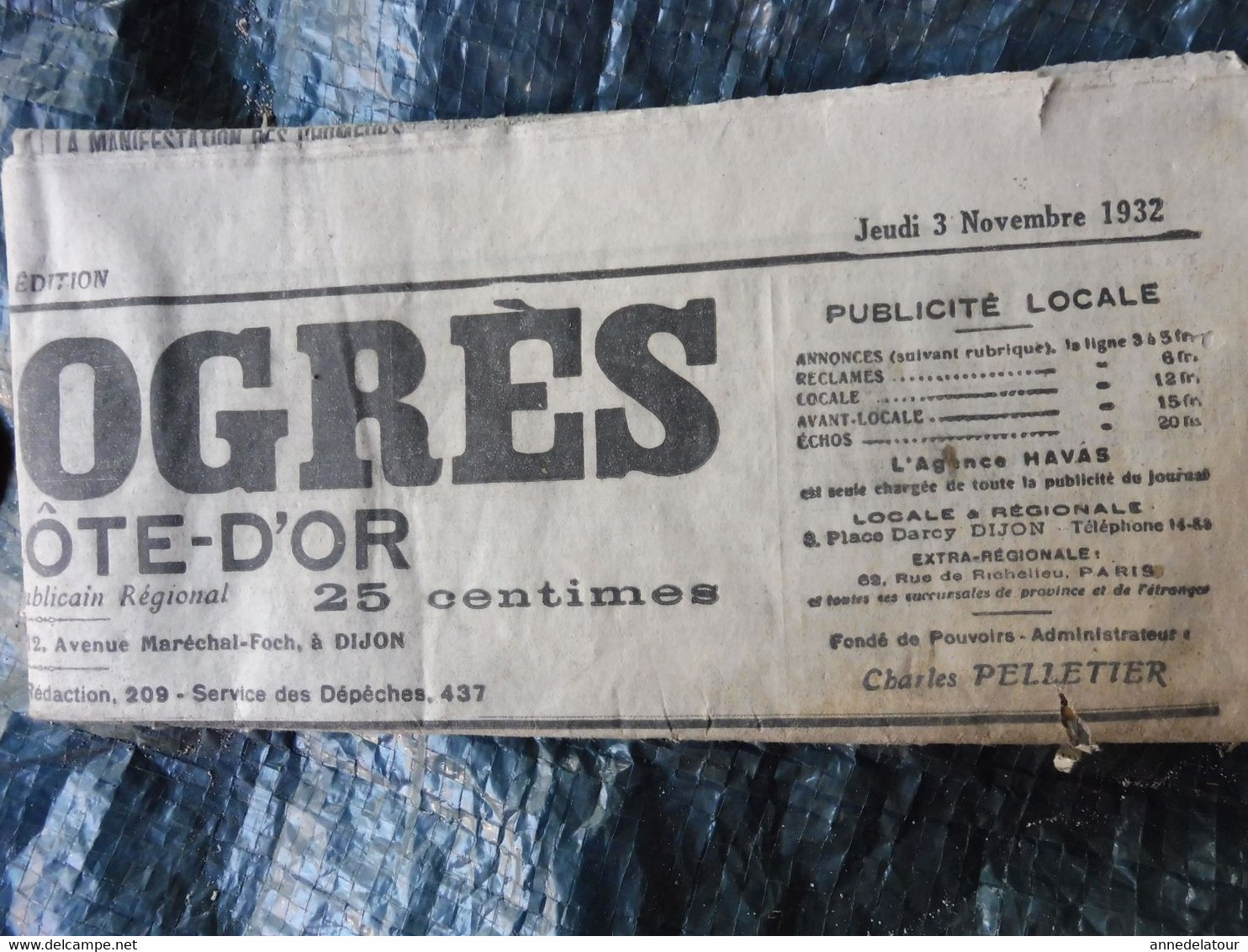 1932 LE PROGRES : La Ville Flottante Du NORMANDIE ; Wagons-Foudres-Truqués ; Les Maladies Du Lapin ; Etc - General Issues