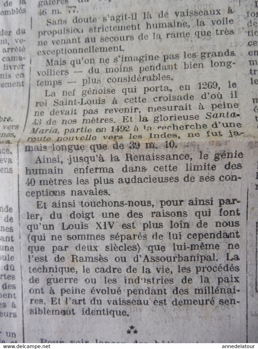 1932 LE PROGRES : La Ville Flottante du NORMANDIE ; Wagons-Foudres-Truqués ; Les maladies du lapin ; etc