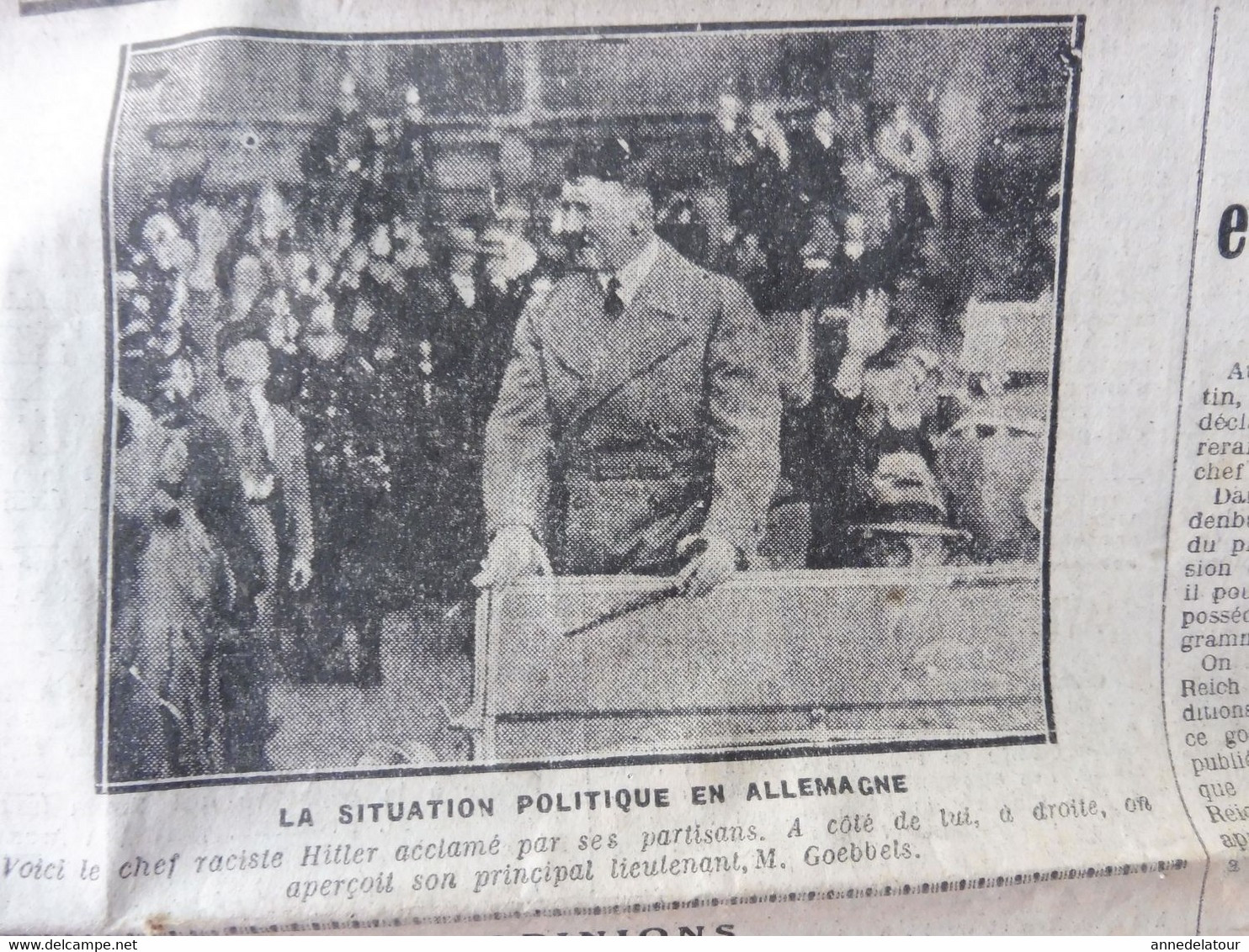 1932 LE PROGRES : Hitler Et Goëbbels ; Vivre Cent Ans ;Les Aliments Purifiés Sont Incapables à Entretenir La Vie ; Etc - Testi Generali