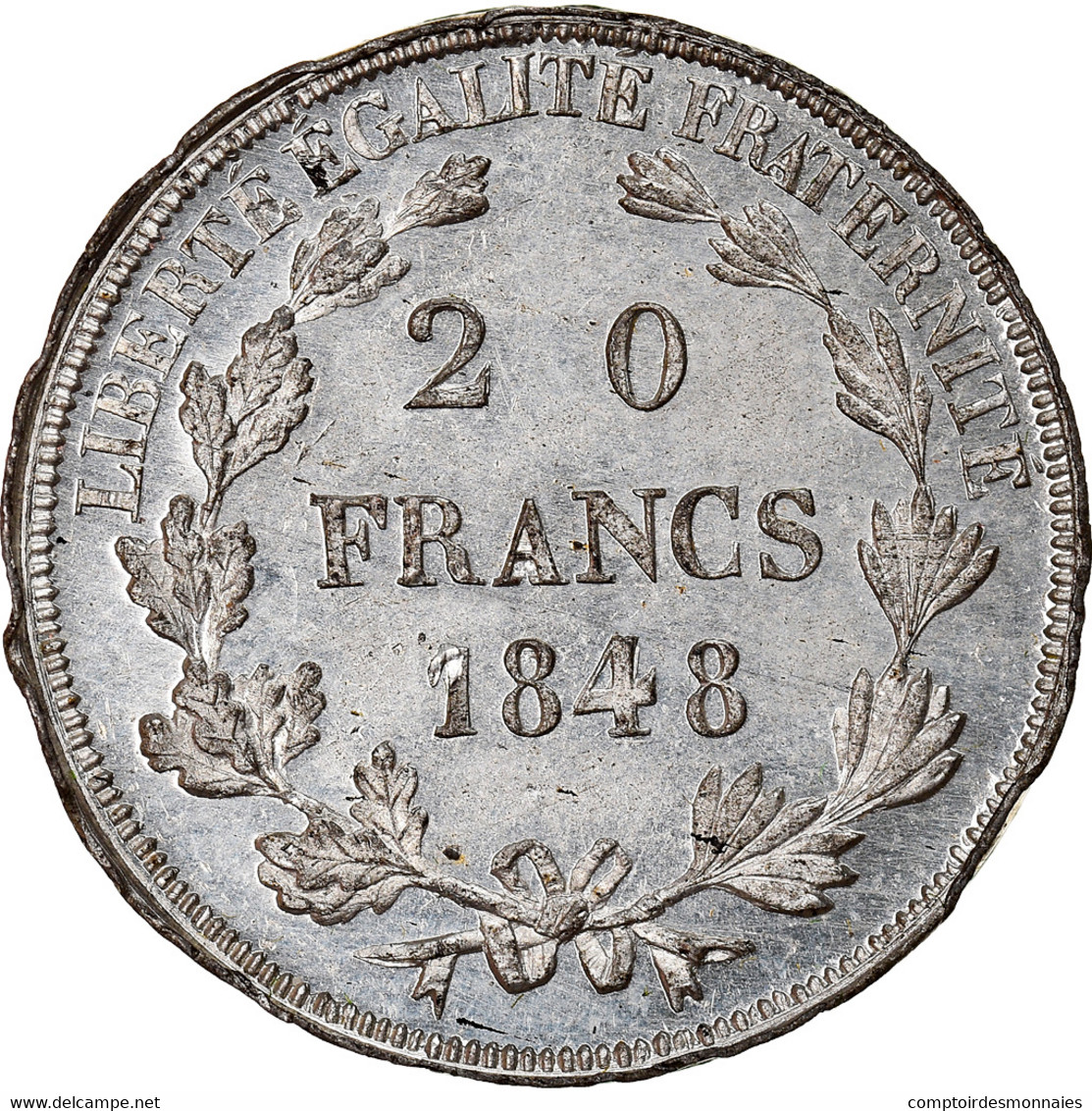 Monnaie, France, Concours Montagny, 20 Francs, 1848, ESSAI, SUP, Tin - Essays & Proofs