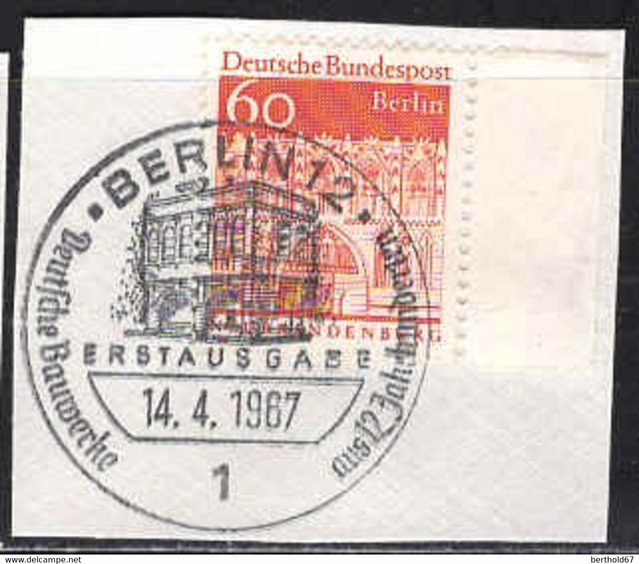 Berlin Poste Obl Yv:275 Mi 278 Yv:2,5 Euro Neubrandenburg (TB Cachet à Date) Sur Fragment - Oblitérés