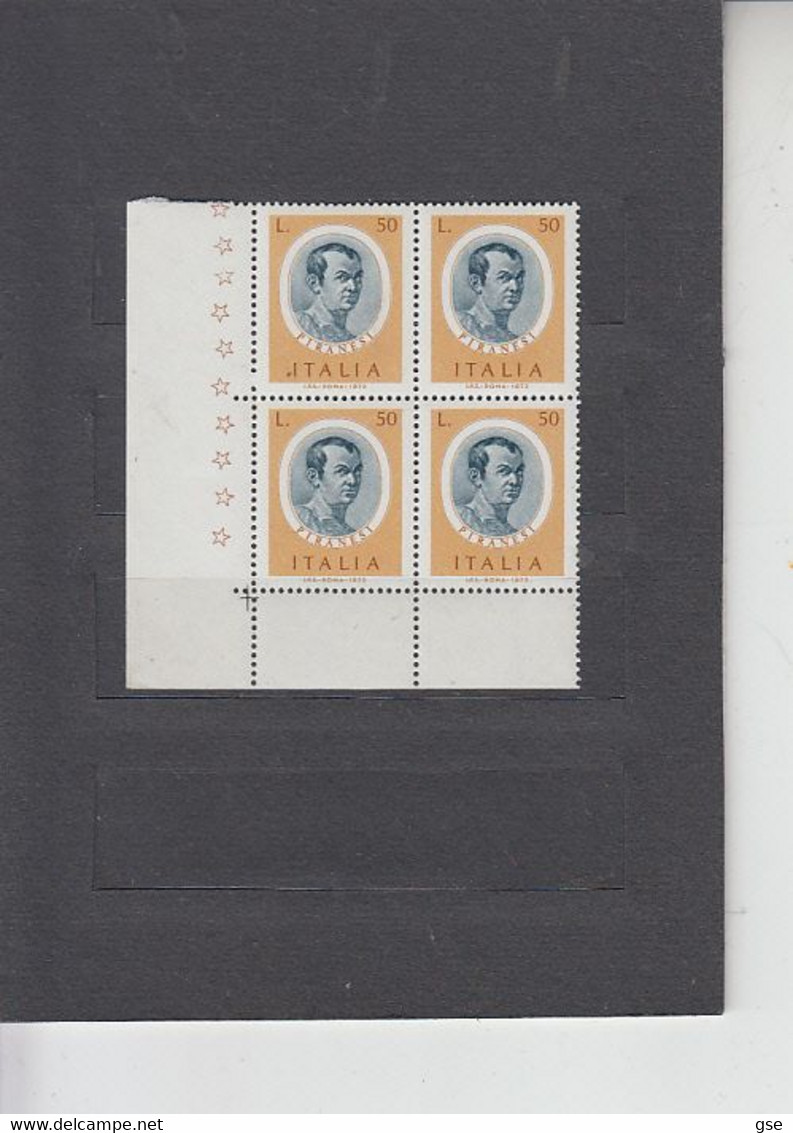 ITALIA  1973 - Sassone  1228* (quartina) - Piranesi - Incisioni - Grabados