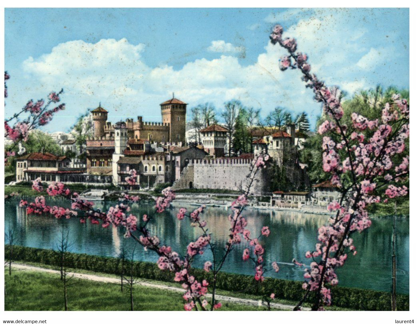(V V 21) France (posted To France Fom Italy In 1962) Torino Po River And Medieval Village - Fiume Po