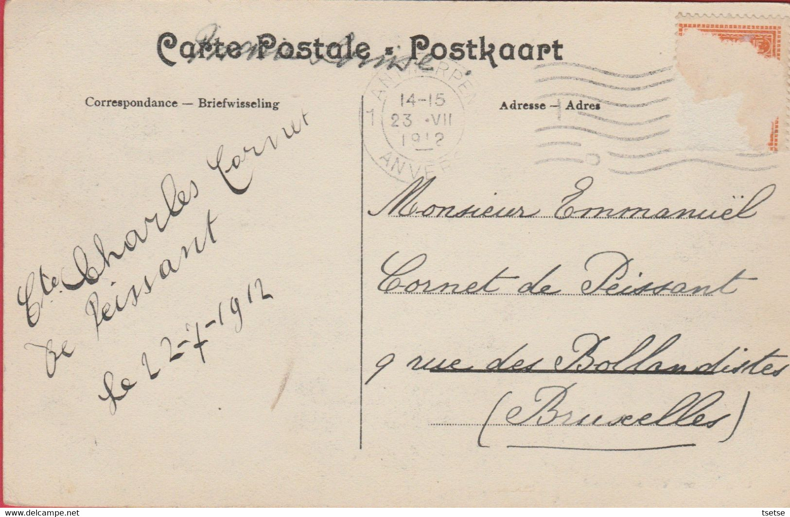 's-Gravenwezel - Het Kasteel - 1912 ( Verso Zien ) - Schilde