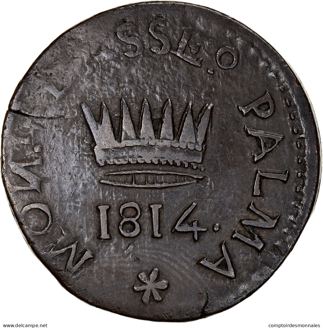 Monnaie, États Italiens, VENICE-PALMA NOVA, 50 Centesimi, 1814, Palma Nova - Napoleonic