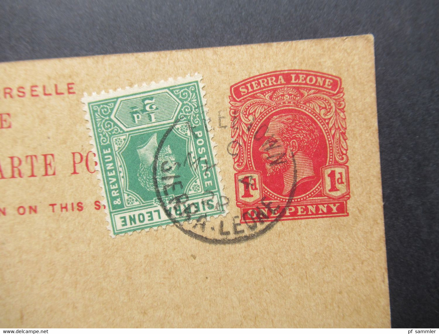 GB Kolonie Sierra Leone Ganzsachen / Doppelkarten kleiner Posten mit 17 Karten davon 4x mit Specimen Aufdruck!! RR