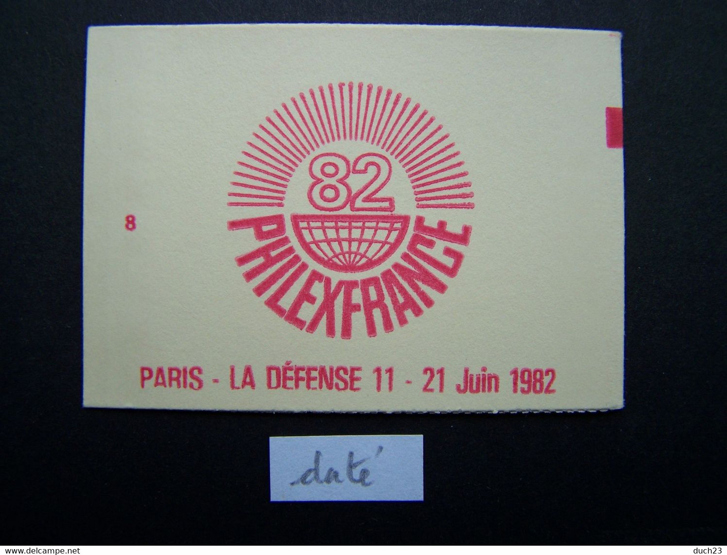 2220-C7 CONF. 8 CARNET DATE DU 27.5.82 FERME 20 TIMBRES LIBERTE DE GANDON 1,80 ROUGE PHILEXFRANCE 82 - Otros & Sin Clasificación