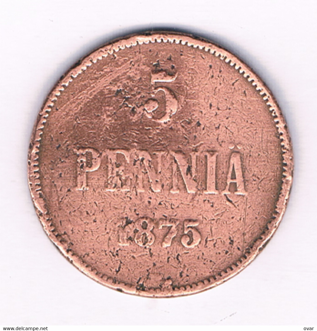 5 PENNIA 1875 FINLAND /6243/ - Finlande