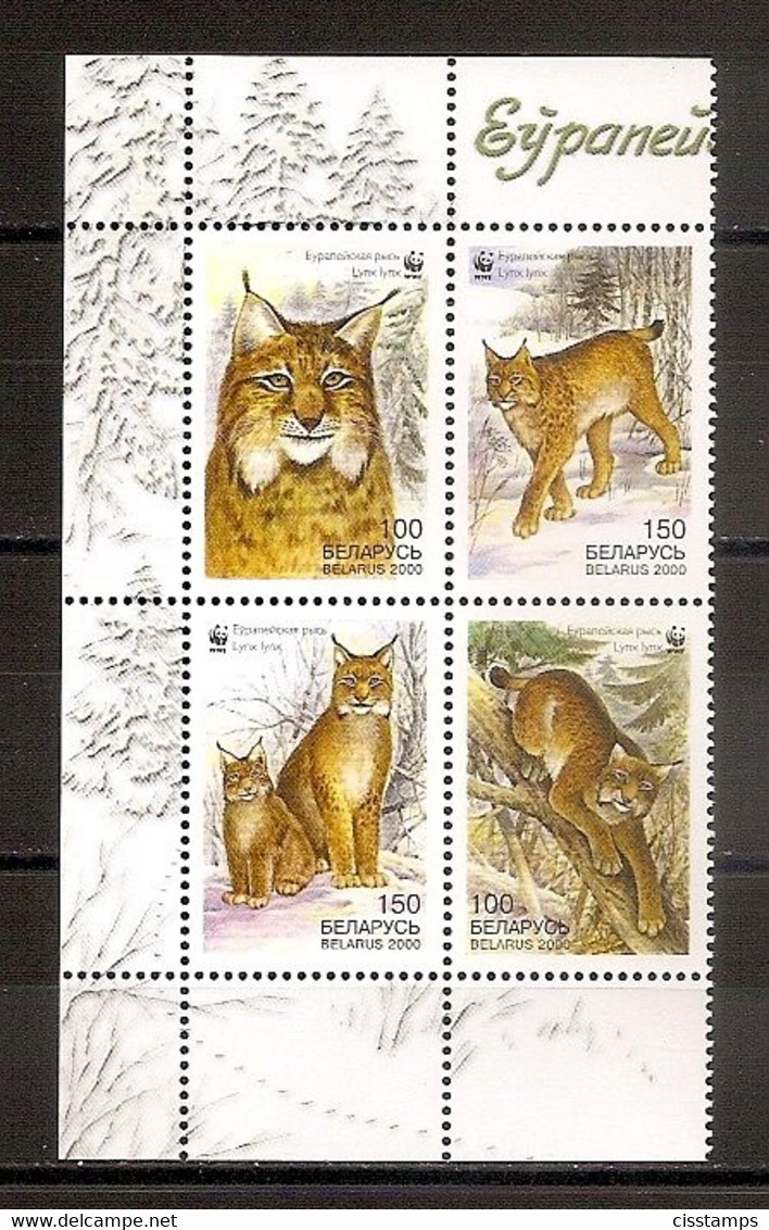 BELARUS 2000●WWF Lynx●●Luchs●Mi 373-76 MNH - Bielorrusia