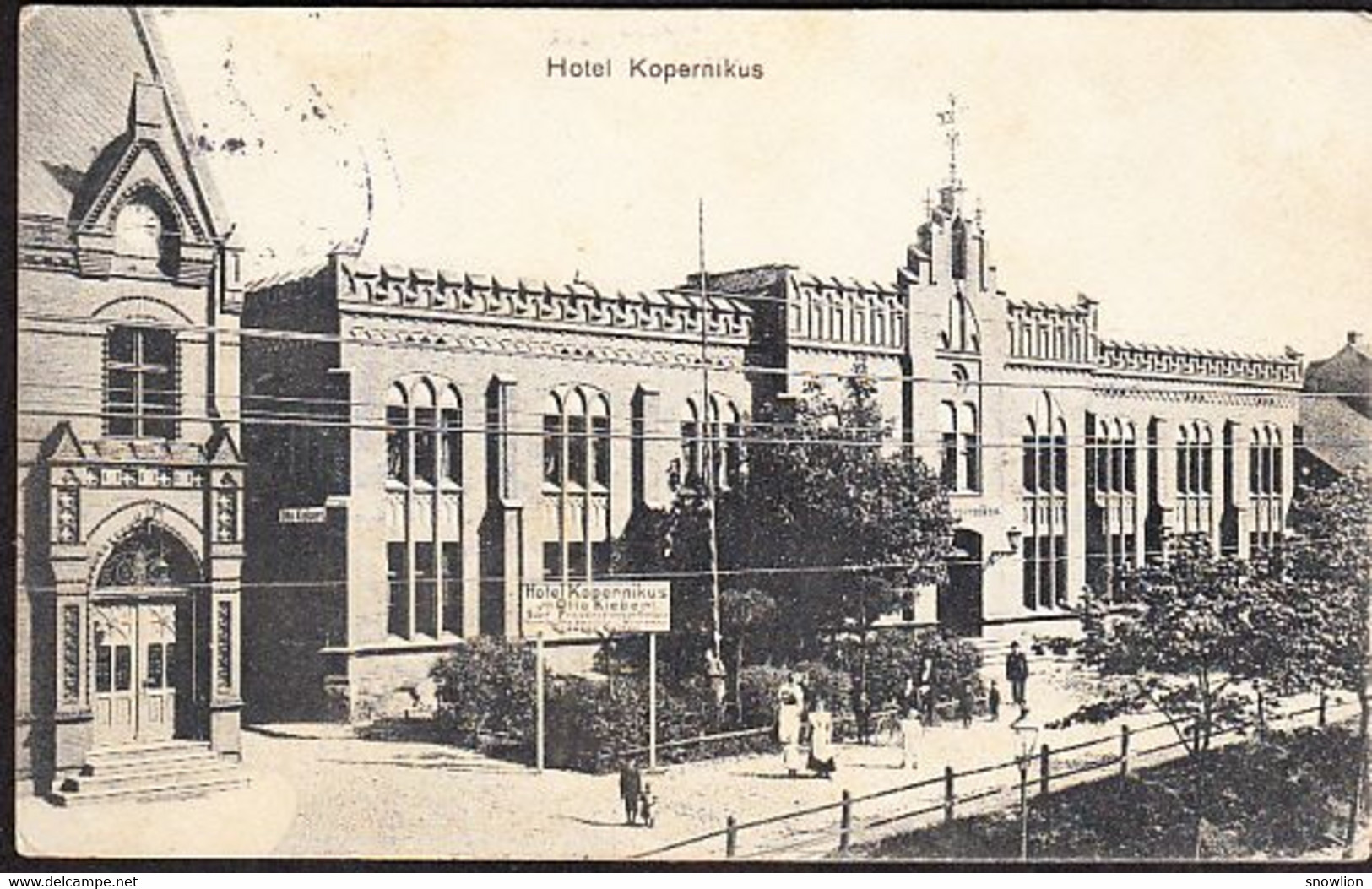 Germany Postcard Hotel Kopernikus Sent From ALLENSTEIN Now Olsztyn Poland In 1913 To Zeitz - Poland