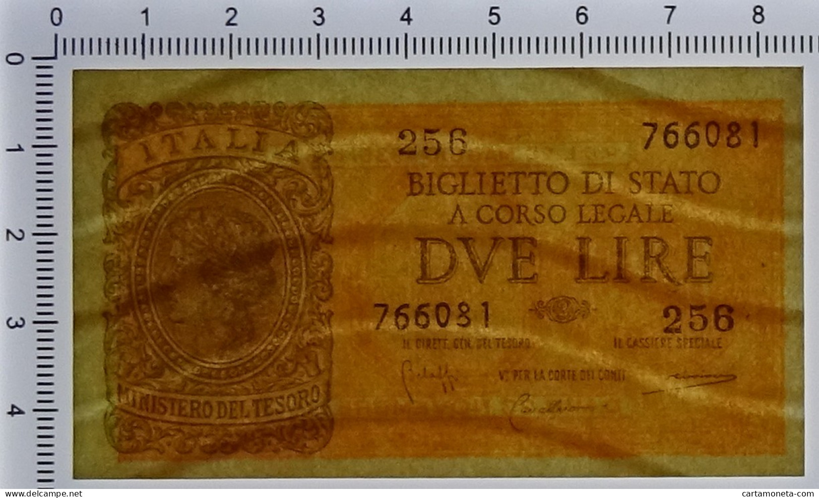 2 LIRE BIGLIETTO DI STATO LUOGOTENENZA UMBERTO BOLAFFI 23/11/1944 FDS - Regno D'Italia – Other
