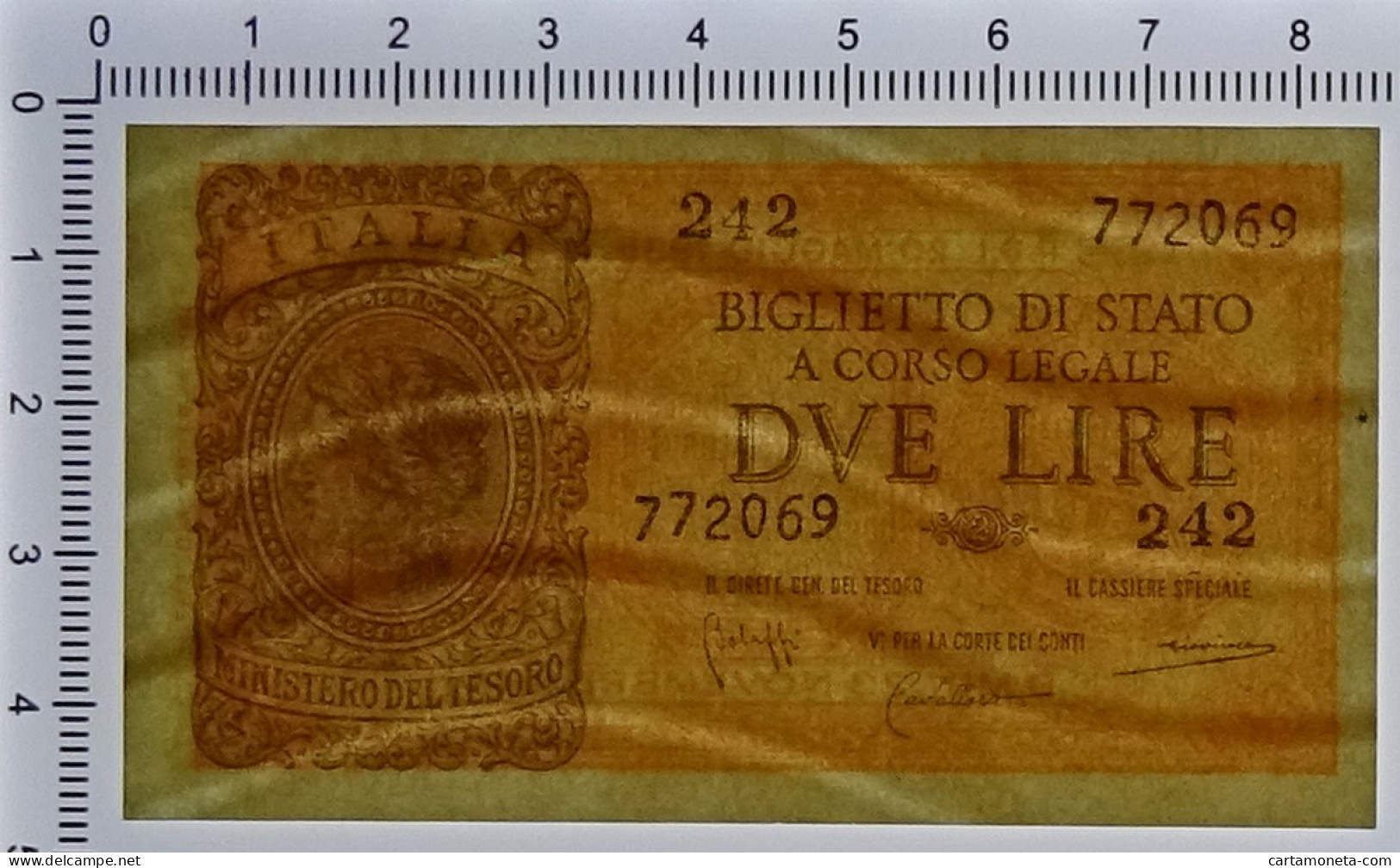 2 LIRE BIGLIETTO DI STATO LUOGOTENENZA UMBERTO BOLAFFI 23/11/1944 FDS - Regno D'Italia – Other