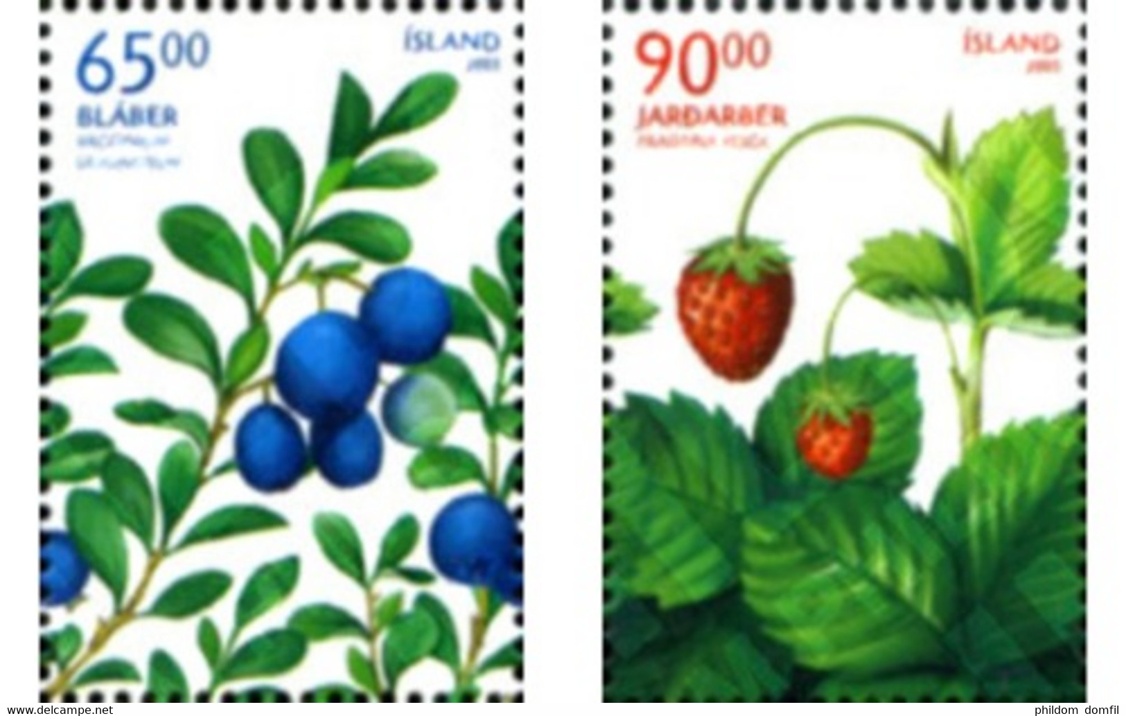 Ref. 185007 * MNH * - ICELAND. 2005. WILD FRUITS . FRUTOS SILVESTRES - Unused Stamps