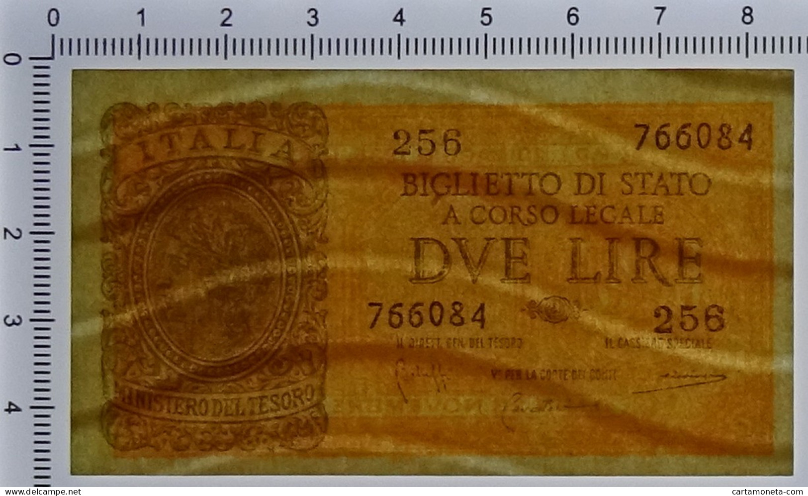 2 LIRE BIGLIETTO DI STATO LUOGOTENENZA UMBERTO BOLAFFI 23/11/1944 FDS - Regno D'Italia – Autres