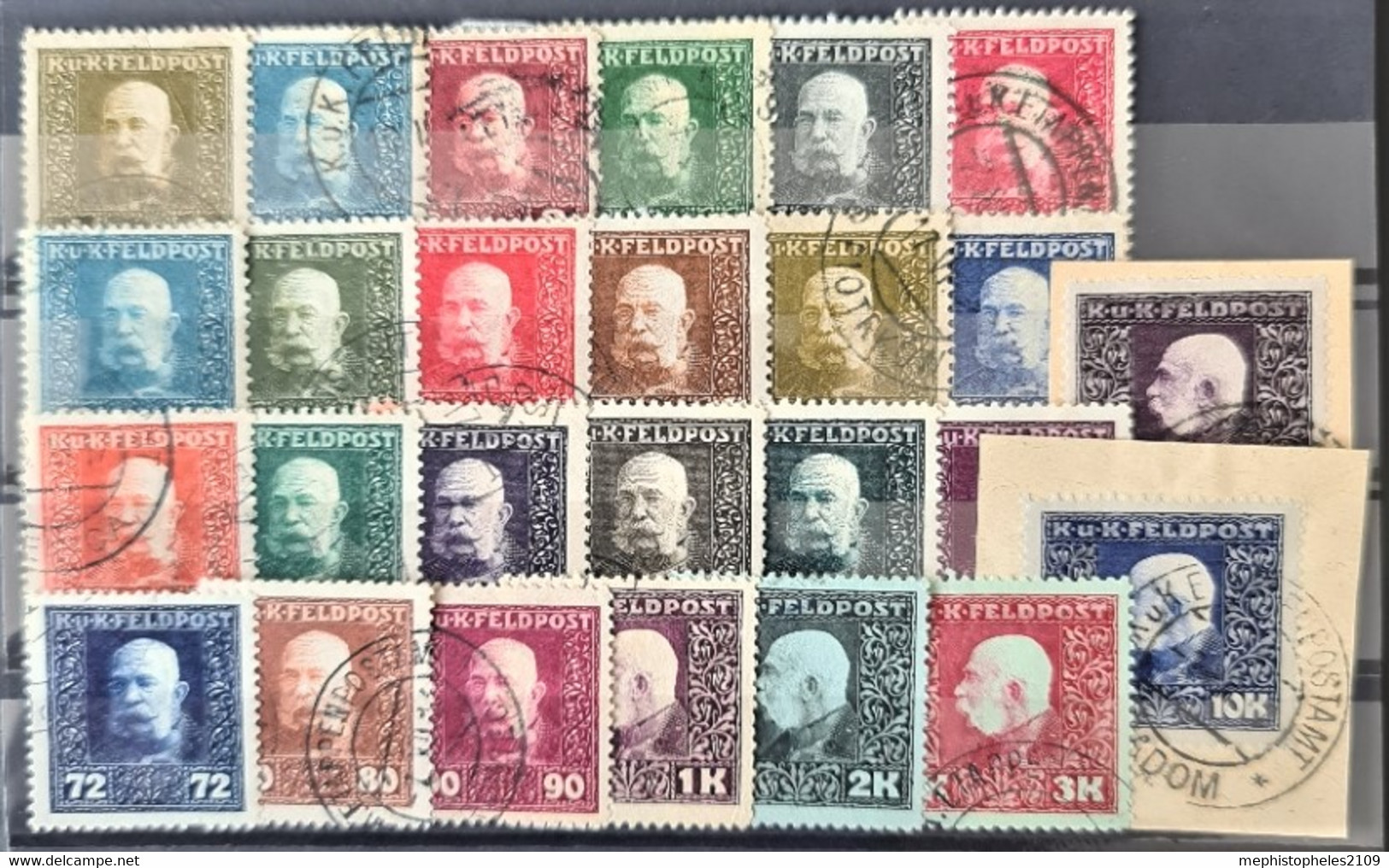 AUSTRIA 1915/17 - Canceled - ANK 22-46, 48 - K.u.K. FELDPOST - Used Stamps