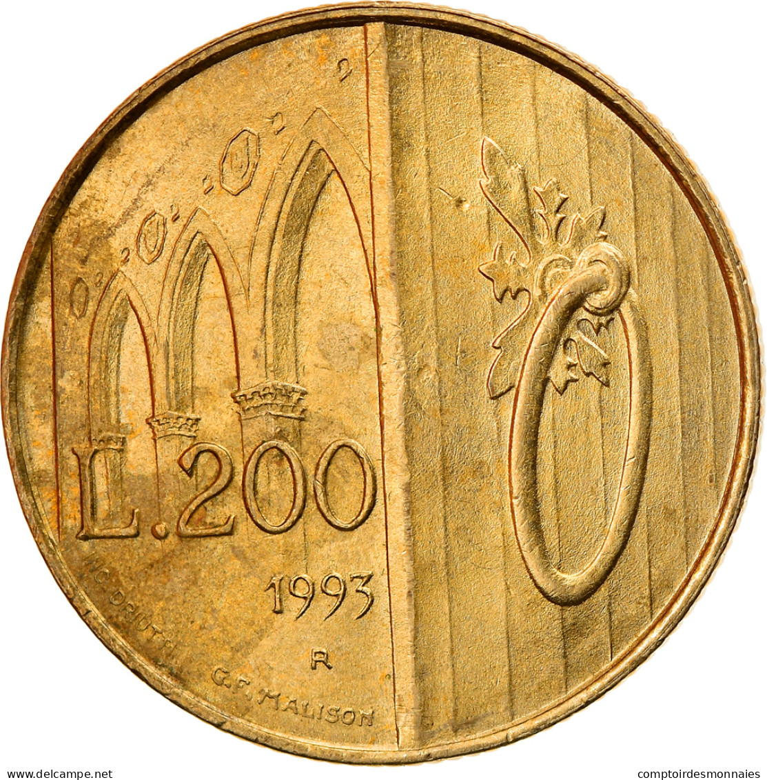 Monnaie, San Marino, 200 Lire, 1993, TB+, Aluminum-Bronze, KM:300 - Saint-Marin