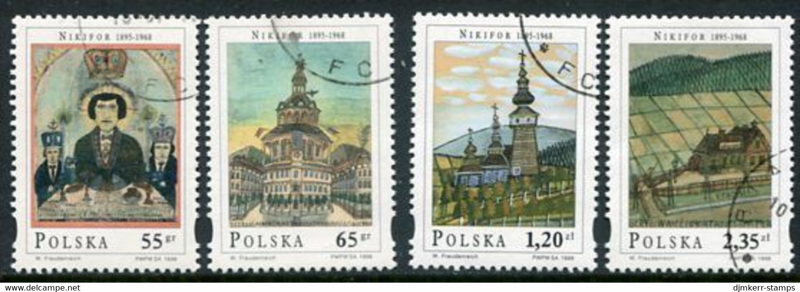 POLAND 1998 Nikifor Paintings Used.  Michel 3717-20 - Usati