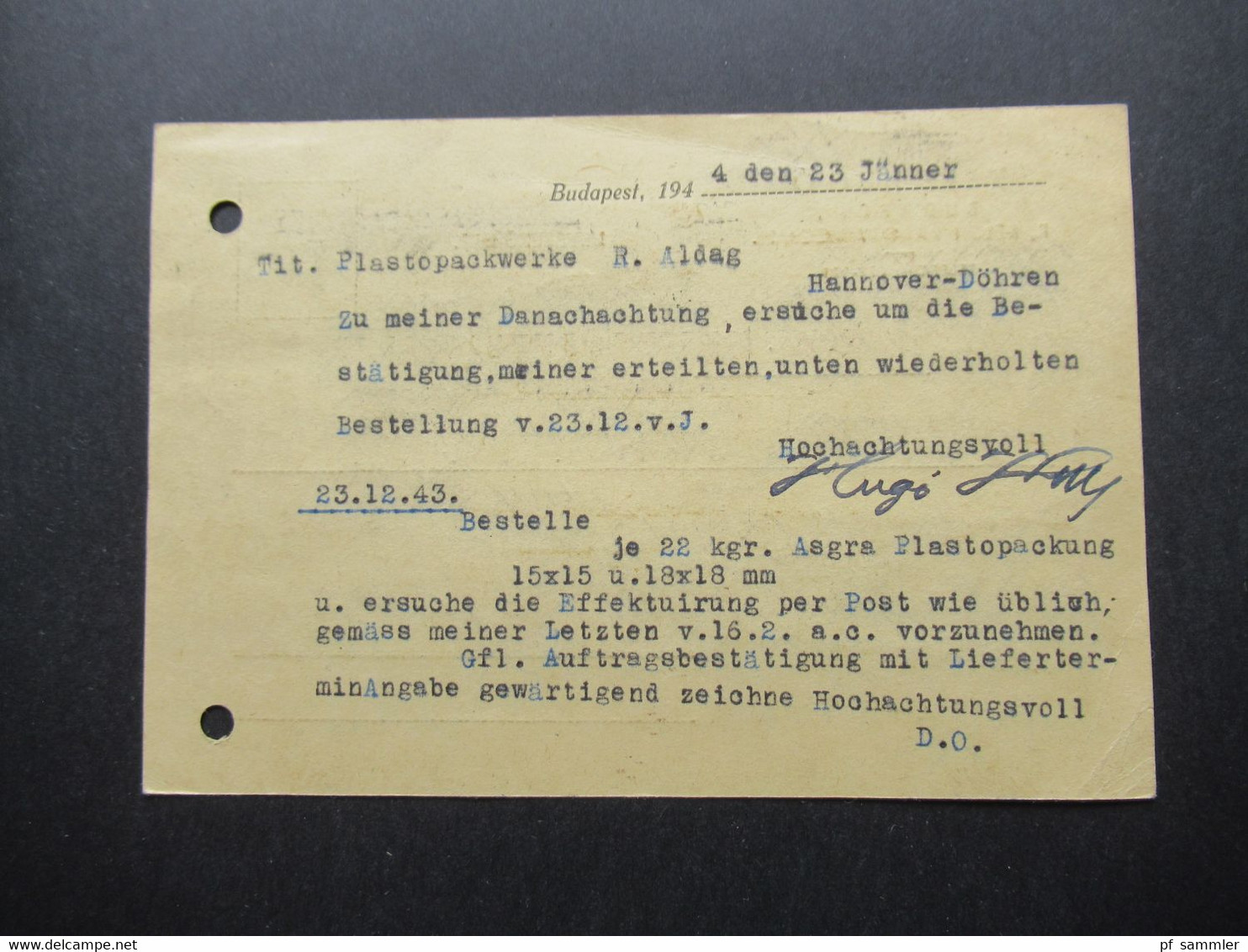 3. Reich / Ungarn 1944 Luftpost PK Einschreiben Budapest - Hannover Döhren Mehrfachzensur der Wehrmacht / OKW Zensur