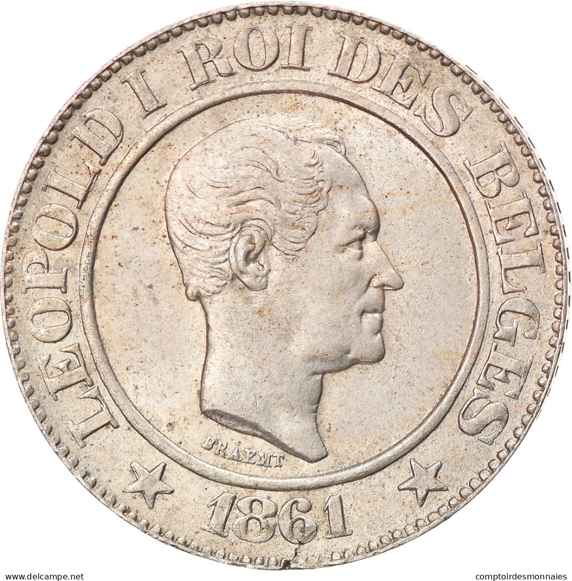 Monnaie, Belgique, Leopold I, 20 Centimes, 1861, SUP+, Copper-nickel, KM:20 - 20 Centimes