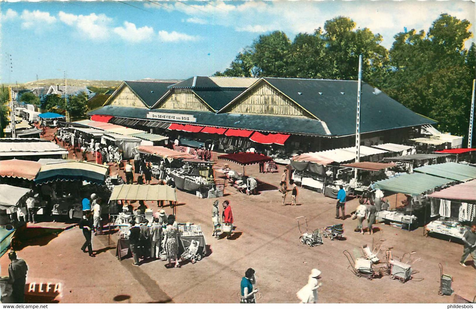 ESSONNE  SAINTE GENEVIEVE DES BOIS Le Marché ( Cpsm ) - Sainte Genevieve Des Bois