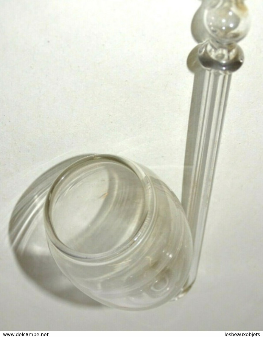 BELLE & RARE ANCIENNE GRANDE PIPE EN VERRE / CRISTAL Soufflé XIXe pipe de Réserviste collection militaria fumeur vitrine