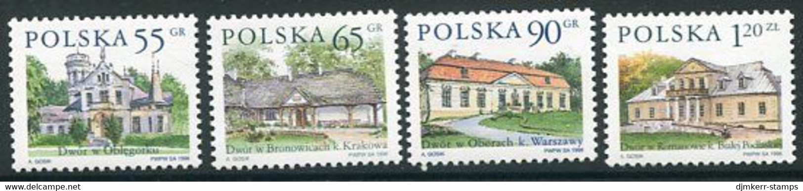 POLAND 1998 Definitive: Manor Houses MNH / **.  Michel 3695-98 - Unused Stamps
