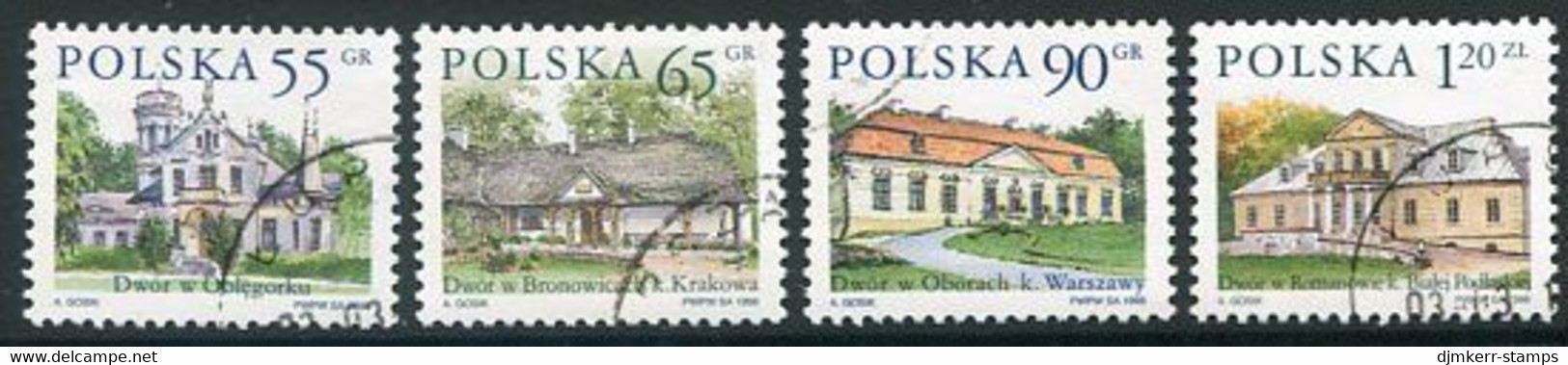 POLAND 1998 Definitive: Manor Houses Used  Michel 3695-98 - Oblitérés