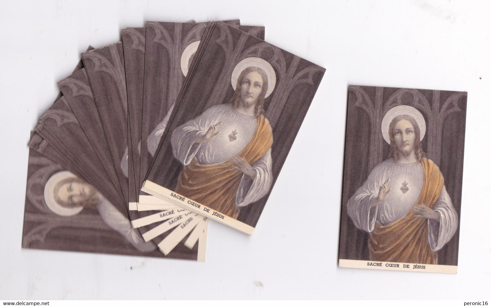 Lot De 20 Jolies Images Pieuses Années 1950 Sacré Cœur De Jésus 6 X 9,5 Cm - Santini