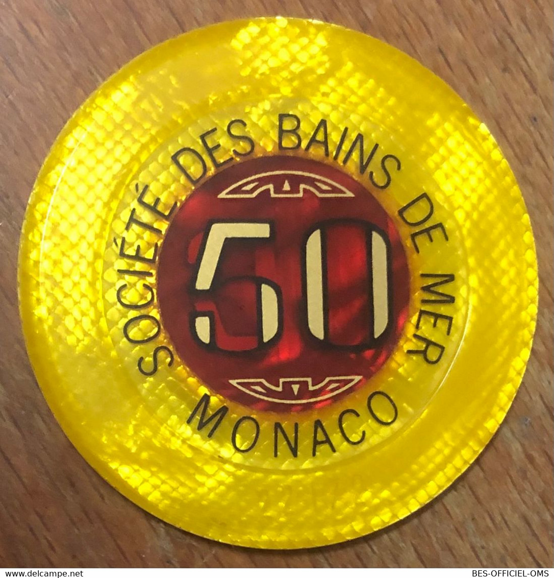 98 MONACO MONTE-CARLO CASINO SOCIÉTÉ DES BAINS DE MER JETON 50 FRANCS N° 22172 TOKENS COINS CHIPS - Casino