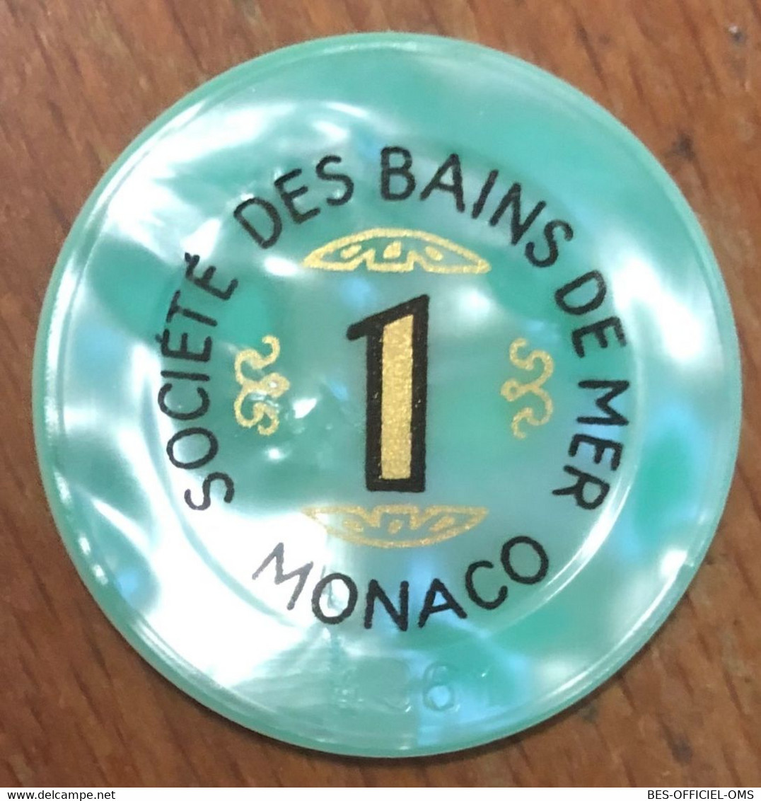 98 MONACO MONTE-CARLO CASINO SOCIÉTÉ DES BAINS DE MER JETON 1 FRANC N° 4967 TOKENS COINS CHIPS - Casino